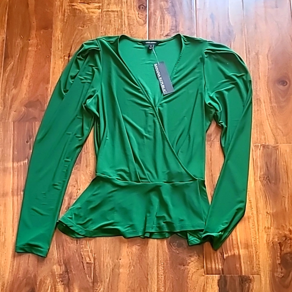 Banana republica Wrap Top Peplum Blouse - Picture 2 of 10
